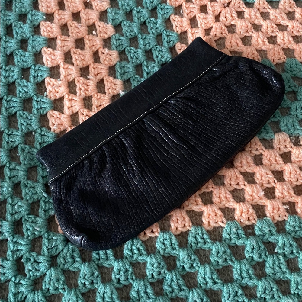 Elspeth Black and Blue Handbag/Clutch